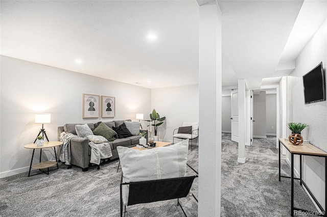 530 Everett St, Lakewood, CO 80226 - carpeted living area featuring recessed lighting and baseboards