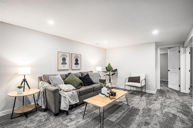 530 Everett St, Lakewood, CO 80226 - carpeted living area with recessed lighting and a textured ceiling