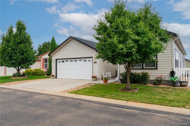 7885 Buckhorn Grn Unit 131, Frederick, CO 80530 - view of front of house with a front lawn, driveway, and a garage