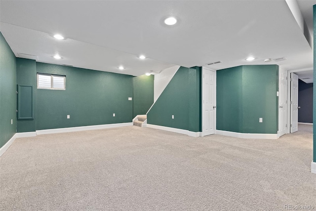 2640 Overlook Dr, Broomfield, CO 80020 - basement featuring light colored carpet and recessed lighting