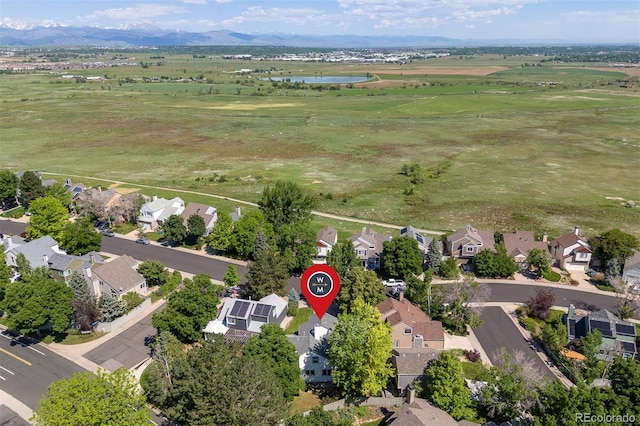2640 Overlook Dr, Broomfield, CO 80020 - aerial overview of property's location with nearby suburban area and a large body of water