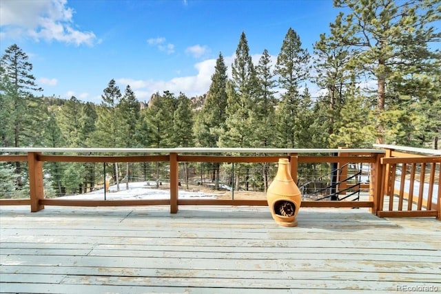 view of wooden deck