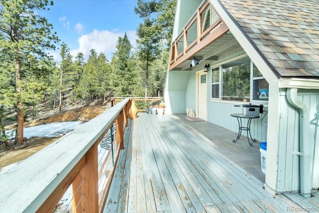 view of wooden deck