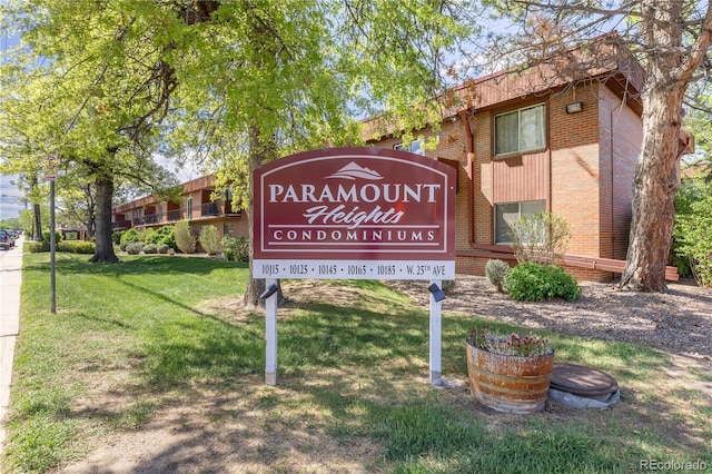 10185 W 25th Ave Unit 33, Lakewood, CO 80215 - community sign featuring a yard
