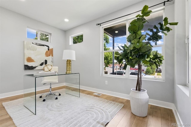 2111 S Franklin St, Denver, CO 80210 - office space featuring wood finished floors and recessed lighting
