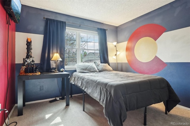 7925 W Layton Ave Unit 500, Littleton, CO 80123 - bedroom with carpet, a textured ceiling, and baseboards