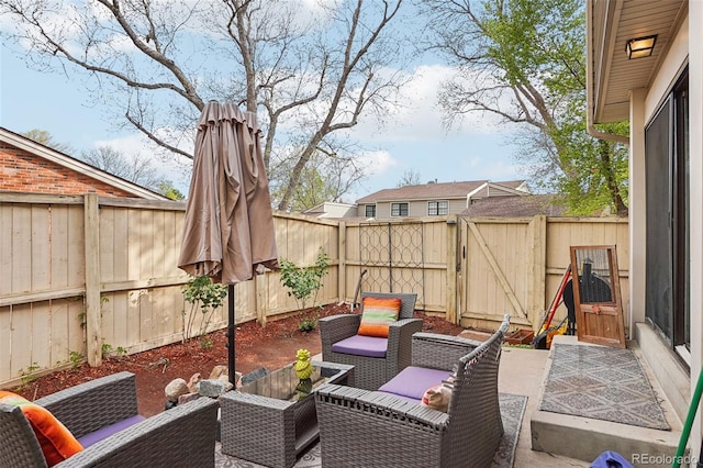 7925 W Layton Ave Unit 500, Littleton, CO 80123 - view of patio / terrace featuring a gate and a fenced backyard