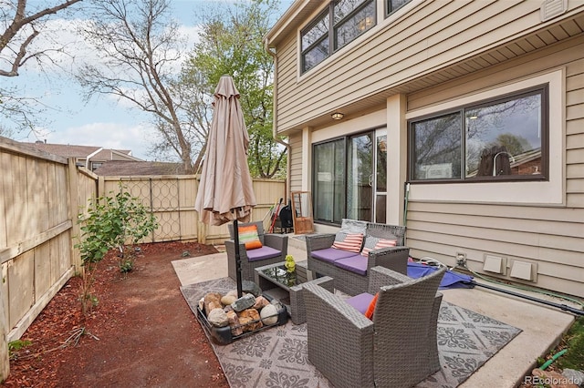 7925 W Layton Ave Unit 500, Littleton, CO 80123 - view of patio with a fenced backyard and outdoor lounge area
