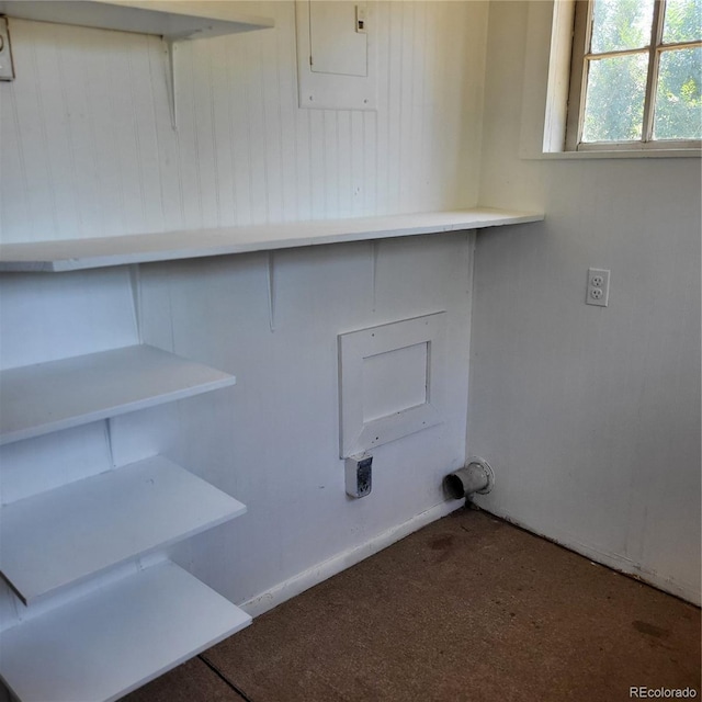 256 S 2nd Ave, Brighton, CO 80601 - washroom with carpet floors and electric panel