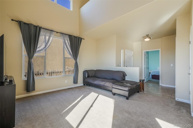 view of carpeted living room