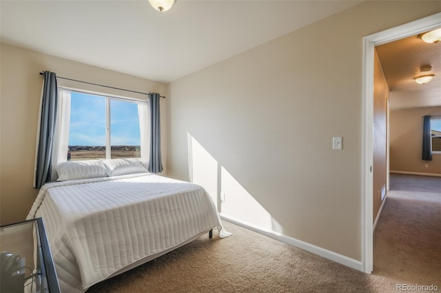 view of carpeted bedroom