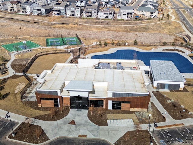 aerial view featuring a residential view