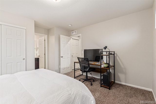 18112 E 104th Way, Commerce City, CO 80022 - bedroom featuring carpet, baseboards, and an office area