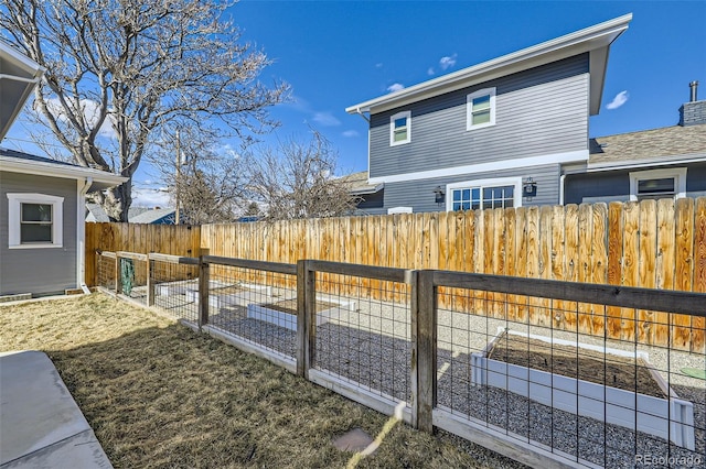 view of yard with fence private yard