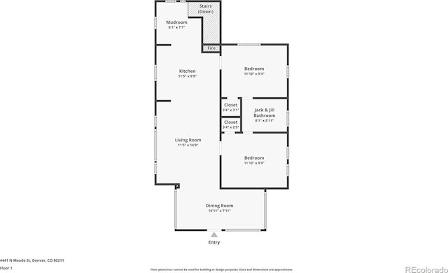 4441 N Meade St, Denver, CO 80211 - view of layout