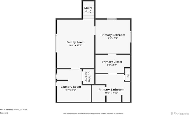 4441 N Meade St, Denver, CO 80211 - floor plan