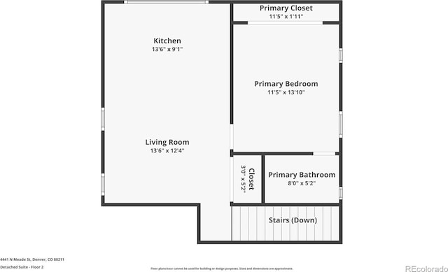 4441 N Meade St, Denver, CO 80211 - floor plan