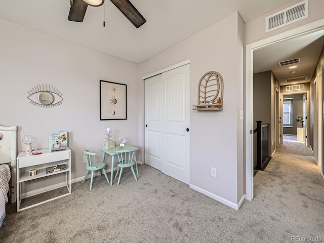 15269 W 69th Cir Unit A, Arvada, CO 80007 - carpeted bedroom with a closet and ceiling fan
