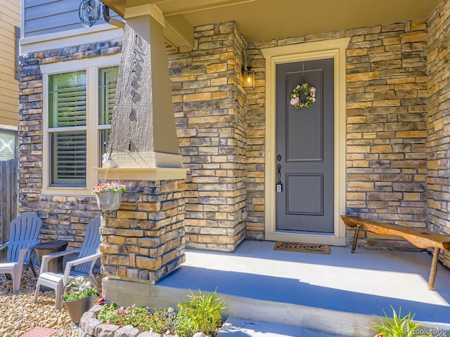 15269 W 69th Cir Unit A, Arvada, CO 80007 - property entrance featuring stone siding