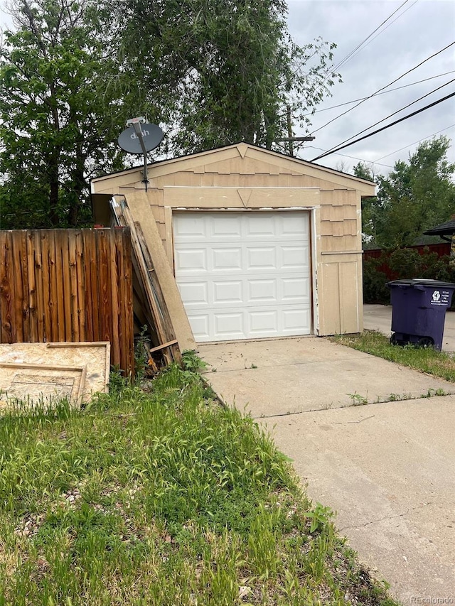1900 Quebec St, Denver, CO 80220 - garage with concrete driveway
