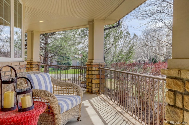 balcony with a porch