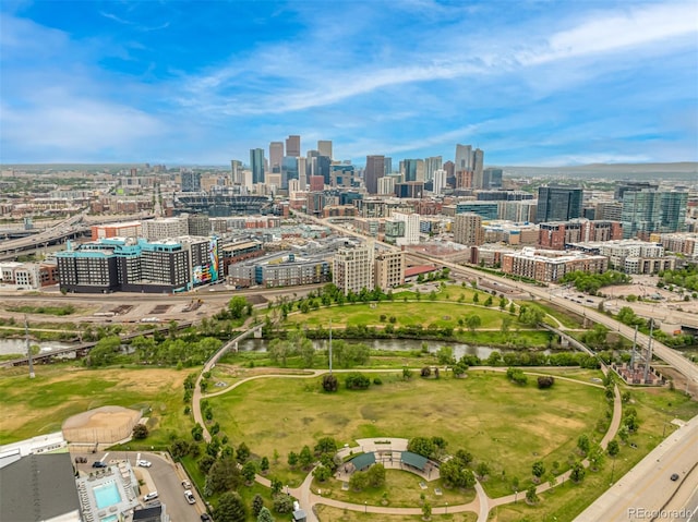 2955 Inca St Unit 1H, Denver, CO 80202 - drone / aerial view of skyline and a nearby body of water