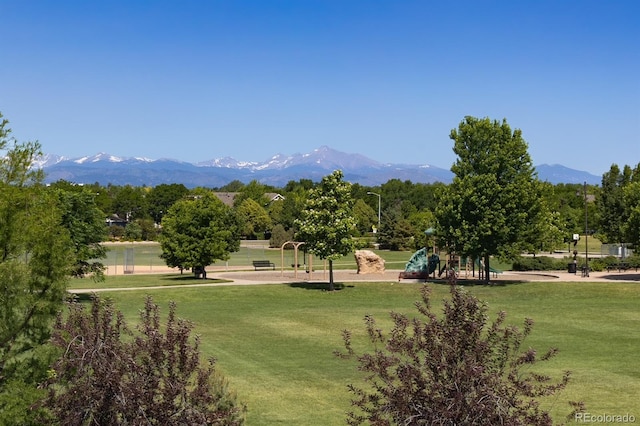 13729 Vallejo Loop, Broomfield, CO 80023 - view of community with a mountain view and a lawn