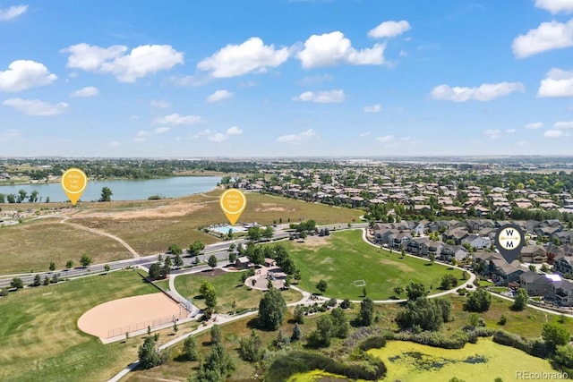 13729 Vallejo Loop, Broomfield, CO 80023 - aerial view of residential area featuring a large body of water