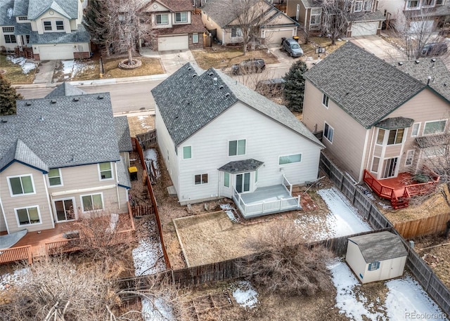 birds eye view of property featuring a residential view