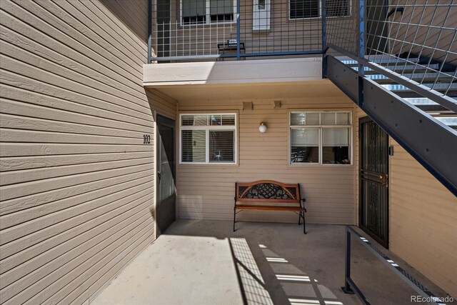 view of patio / terrace featuring a balcony