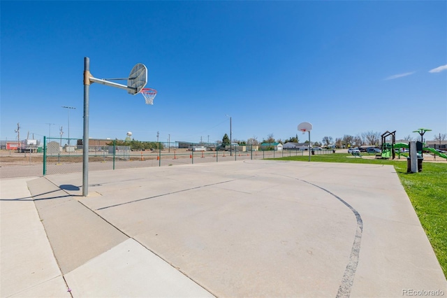 56159 E Tomahawk Ave, Strasburg, CO 80136 - view of basketball court featuring community basketball court and fence