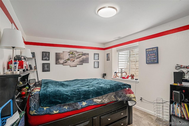 view of carpeted bedroom