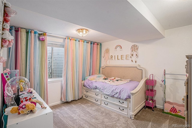 view of carpeted bedroom