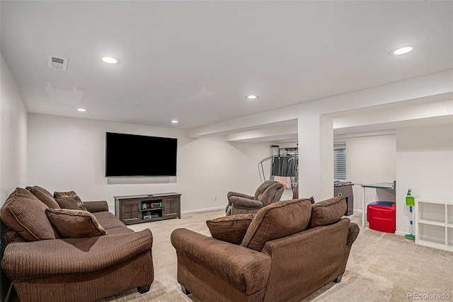 view of carpeted living room