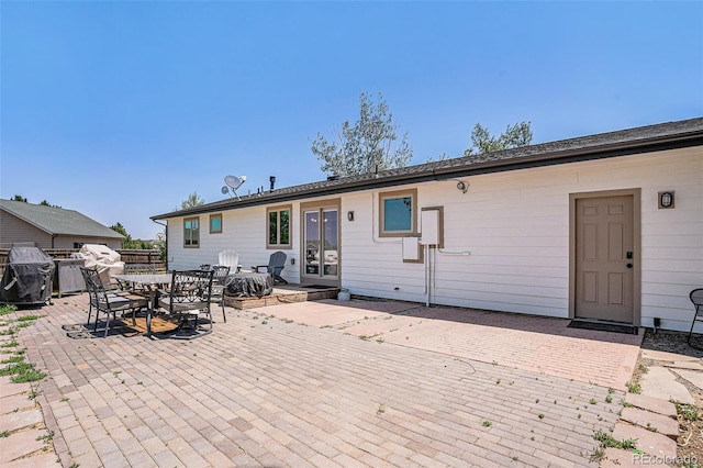 back of house featuring a patio area