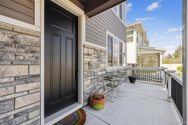 balcony with a porch