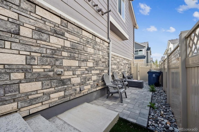 view of patio / terrace with a fenced backyard