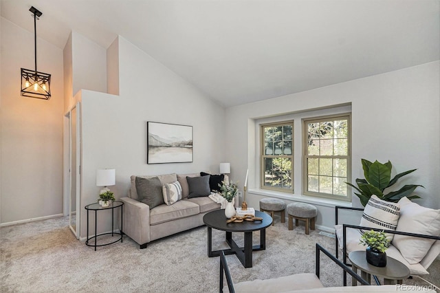 11797 W Aqueduct Dr, Littleton, CO 80127 - living room with high vaulted ceiling and light carpet