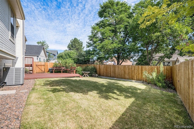 11797 W Aqueduct Dr, Littleton, CO 80127 - fenced backyard featuring a wooden deck