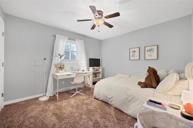 3196 S Newport St, Denver, CO 80224 - carpeted bedroom featuring baseboards and a ceiling fan