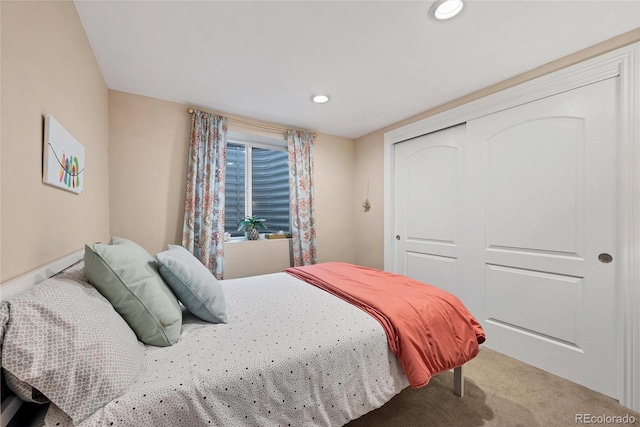 3196 S Newport St, Denver, CO 80224 - carpeted bedroom with recessed lighting and a closet