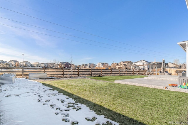 view of yard with a patio area