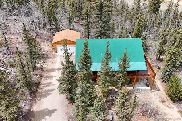 aerial view with a view of trees