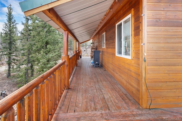 view of wooden terrace