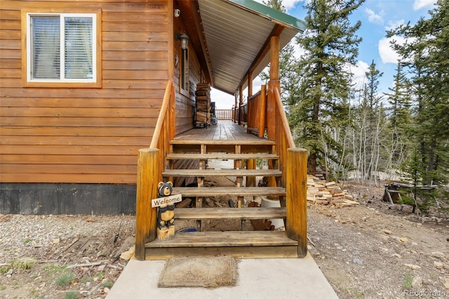 exterior space with stairs