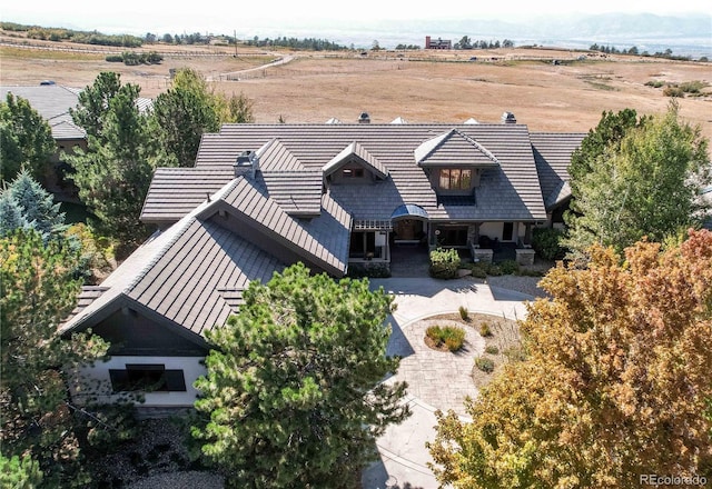 bird's eye view featuring a rural view