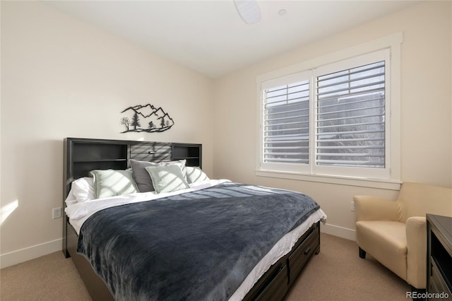 view of carpeted bedroom