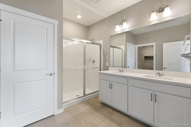14259 Beebalm Ave, Parker, CO 80134 - full bath featuring a stall shower and double vanity