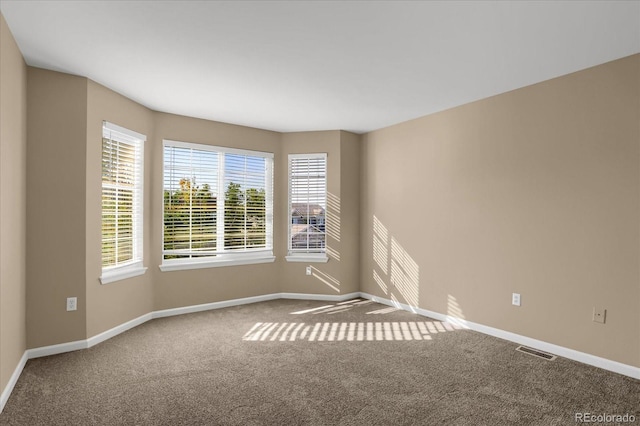 view of carpeted spare room