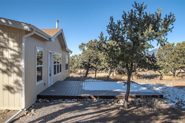 exterior space featuring a deck